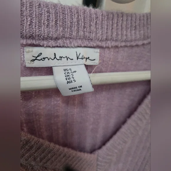 Lavender Ribbed Knit Sweater - Picture 5 of 6